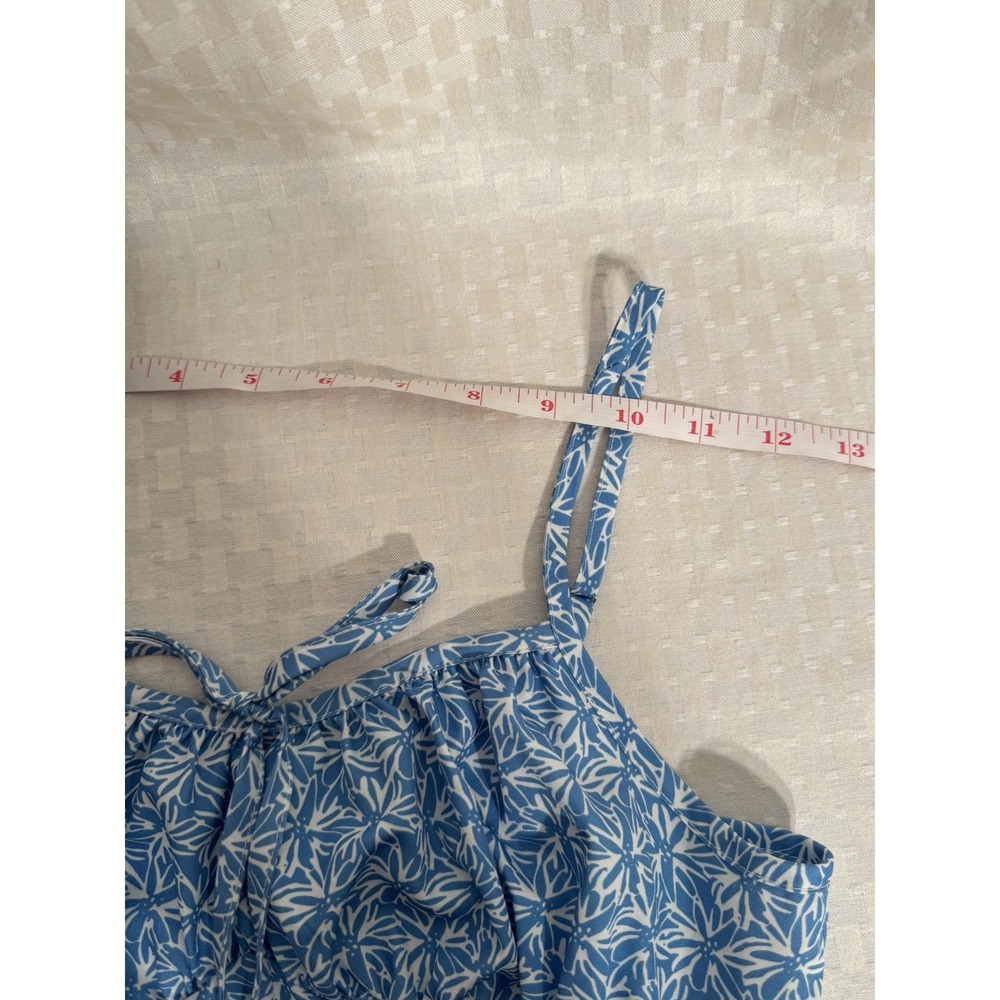 Joress Women's Blue/White Floral Midi Sundress Square Neck XS - Picture 7 of 10